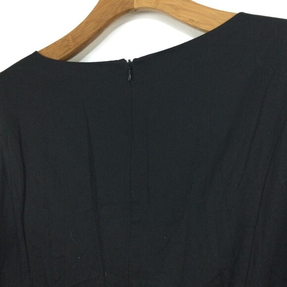 AppleSeeds Womens Sleeveless Lace Trim Hem Cotton Dress Black Plus Size 16W - Picture 8 of 11